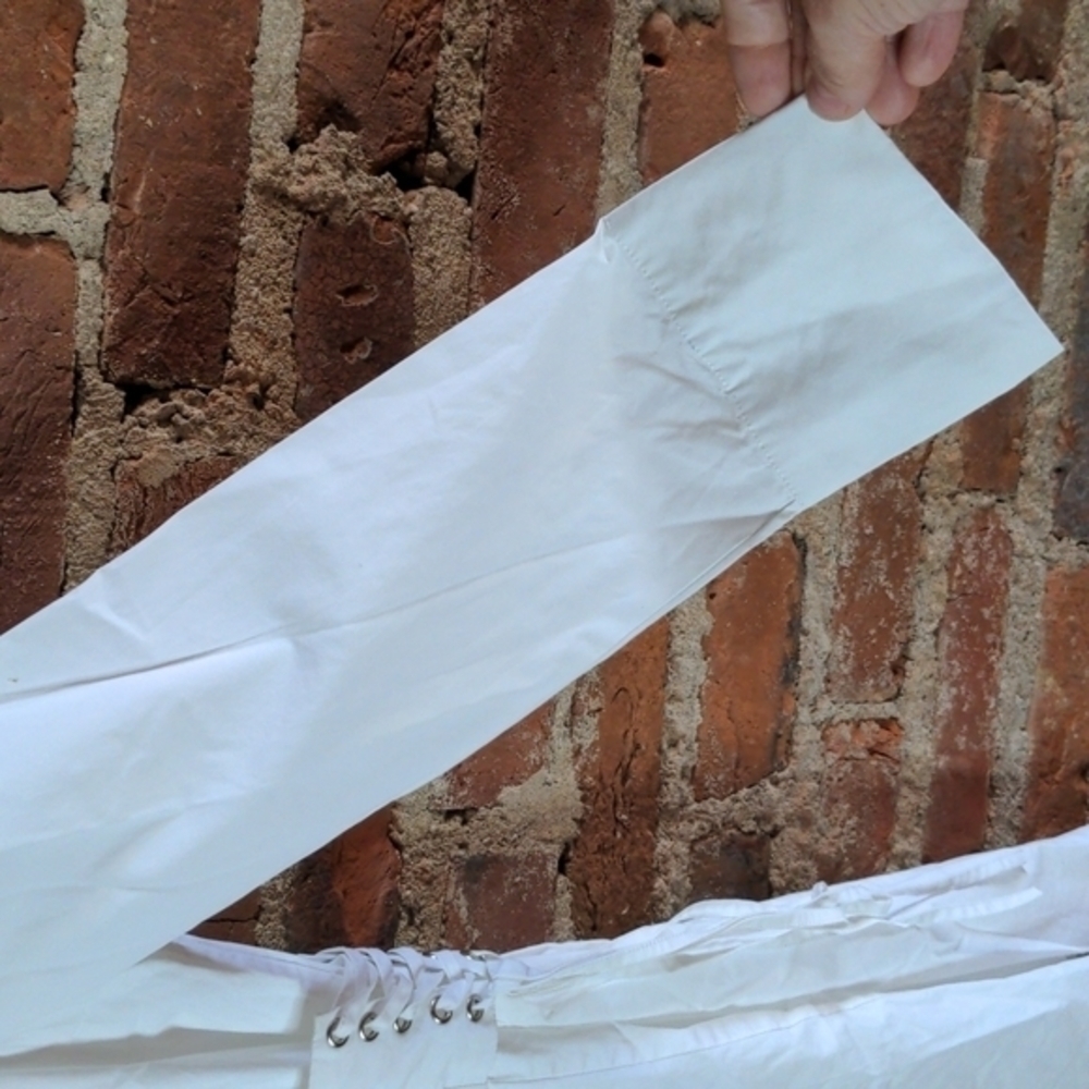 Ziggo Medium White Shirt Dress with‎ Cinch Waist - Picture 5 of 9